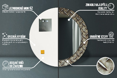 Dekorative spejle Tekstur i stål