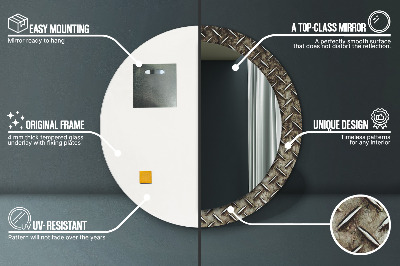 Dekorative spejle Tekstur i stål