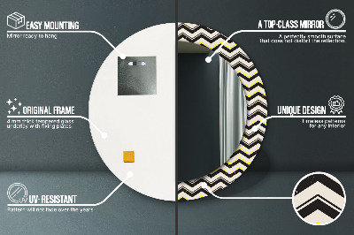 Dekorative spejle Zigzag-mønster