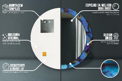 Dekorative spejle Blå og grøn sommerfugl