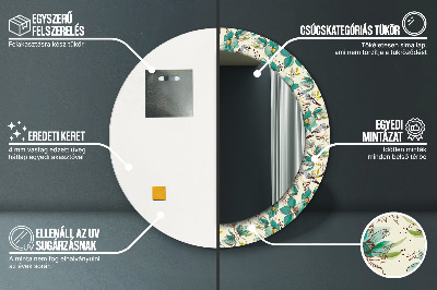 Dekorative spejle Blomster og fugle