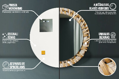 Dekorative spejle Naturlig fletning