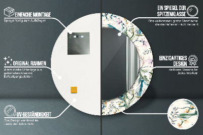 Dekorative spejle Vandfarvede blomster