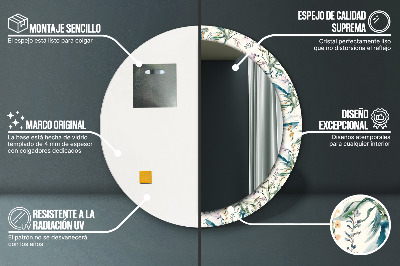 Dekorative spejle Vandfarvede blomster