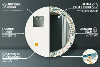 Dekorative spejle Vandfarvede blomster