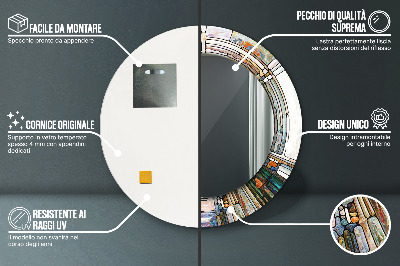 Dekorative spejle Abstrakt farvet glas