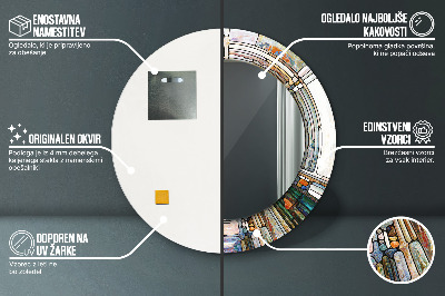Dekorative spejle Abstrakt farvet glas