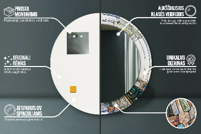 Dekorative spejle Abstrakt farvet glas