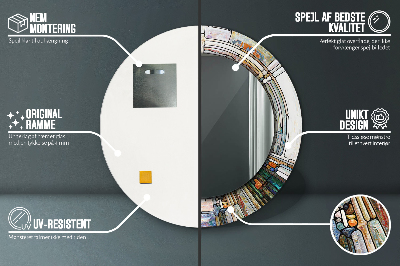 Dekorative spejle Abstrakt farvet glas