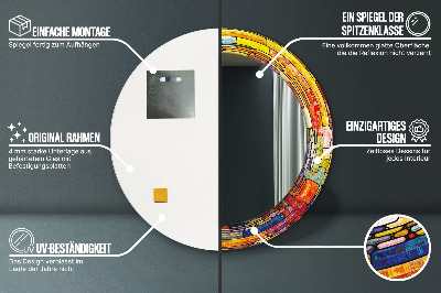 Dekorative spejle Farverigt farvet glas