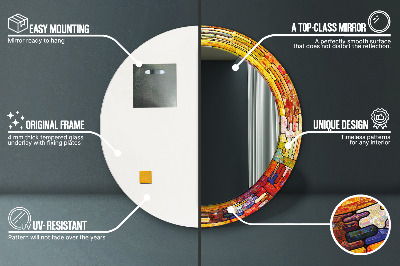 Dekorative spejle Farverigt farvet glas