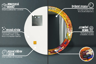 Dekorative spejle Farverigt farvet glas