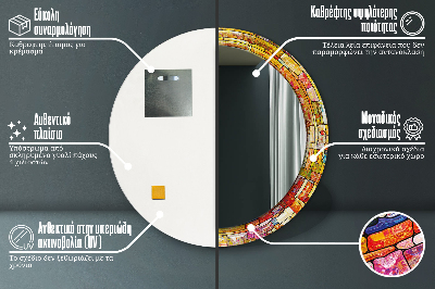 Dekorative spejle Farverigt farvet glas