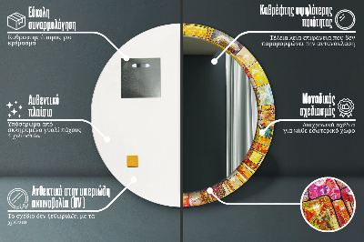 Dekorative spejle Farverigt farvet glas