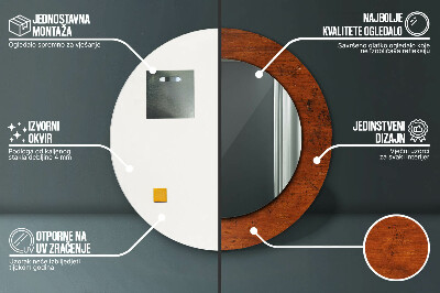 Dekorative spejle Naturligt træ