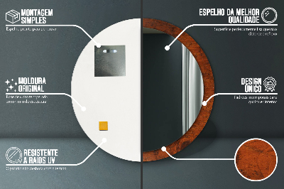 Dekorative spejle Naturligt træ
