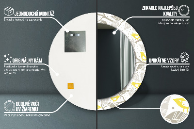 Dekorative spejle Gule fugle på grene