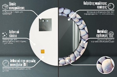 Dekorative spejle Cirkel af havsten