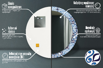 Dekorative spejle Blåt arabisk mønster