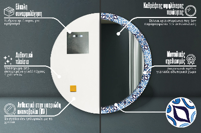 Dekorative spejle Blåt arabisk mønster