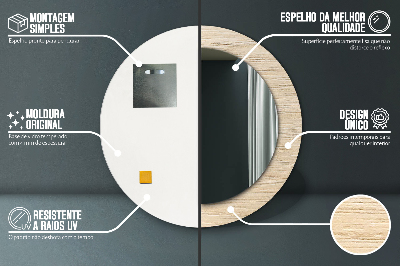 Dekorative spejle Lyst træ