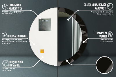 Dekorative spejle Abstrakt sort