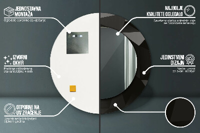 Dekorative spejle Abstrakt sort