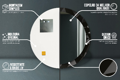 Dekorative spejle Abstrakt sort