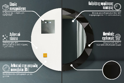 Dekorative spejle Abstrakt sort