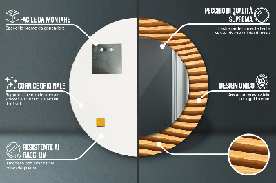 Dekorative spejle Træbølge