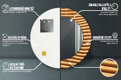Dekorative spejle Træbølge