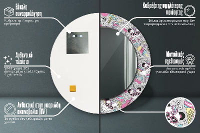 Dekorative spejle Panda enhjørning