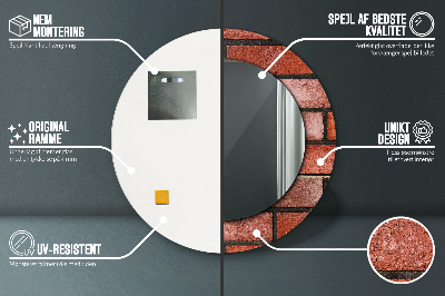 Dekorative spejle Rød mursten