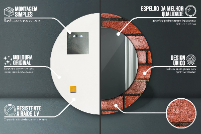 Dekorative spejle Rød mursten