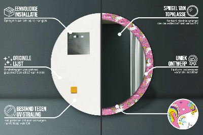 Dekorative spejle Magisk enhjørning