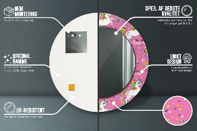 Dekorative spejle Magisk enhjørning