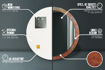 Dekorative spejle Rustent metal