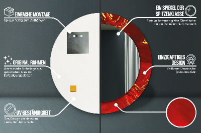Dekorative spejle Rød marmor