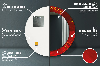 Dekorative spejle Rød marmor