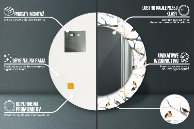 Dekorative spejle Fugle spurve grene