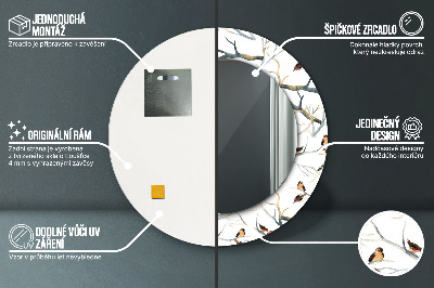 Dekorative spejle Fugle spurve grene