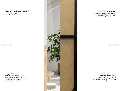 Gulvspejl i hvid ramme 36x156 cm