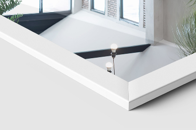 Gulvspejl i hvid ramme 36x156 cm