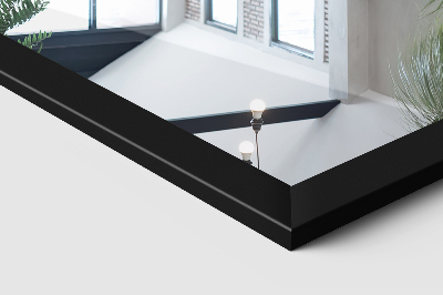 Gulvspejl i sort ramme 36x156 cm