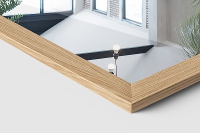 Gulvspejl i egetræsramme 36x156 cm