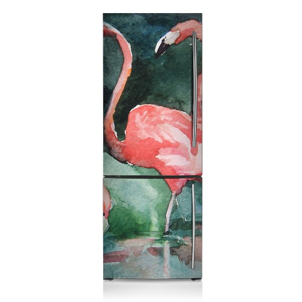 Køleskabsdekoration Malet flamingo