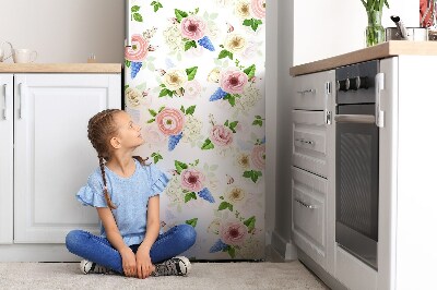 Magnetisk måtte til køleskabet Tegnede blomster