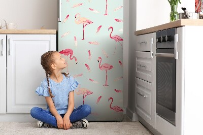 Køleskabsdekoration Flamingoer og fjer