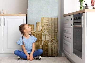 Magnetisk klistermærke til køleskabet Manhattan skyskrabere