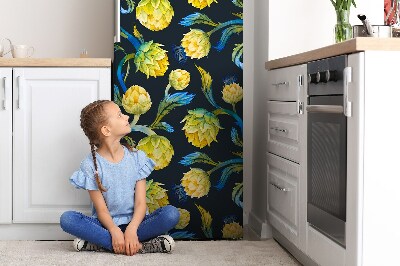 Beskyttelsesmagnet til køleskabet Artiskokblomster